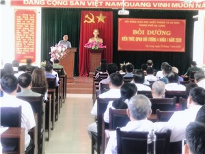 Khai giảng lớp bồi dưỡng kiến thức Quốc phòng và An ninh cho cán bộ đối tượng 4 khóa 1 năm 2020