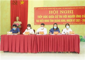 Hội nghị tiếp xúc giữa cử tri với người ứng cử đại biểu HĐND tỉnh